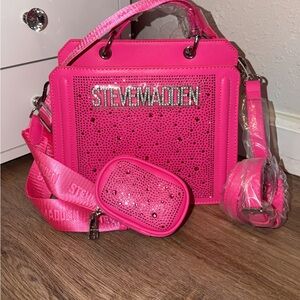 Steve Madden Hot Pink Shoulder Bag Set